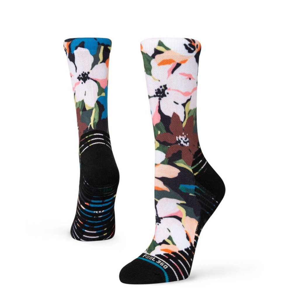 NWT Women's Stance Expanse Feel 360 Floral Performance Crew Socks M 8-10.5